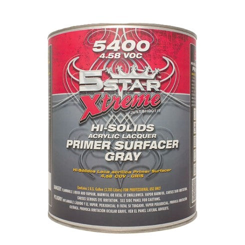 5STAR 5400 Hi Solids Acrylic Lacquer Primer Surfacer Gray