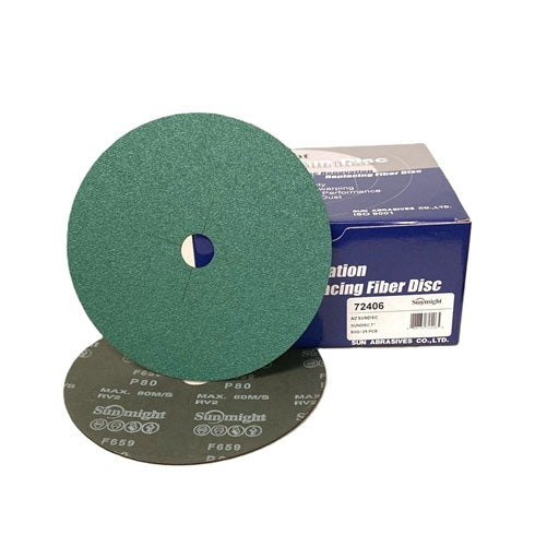 Sunmight 72406 Aluminum Zirconia Fiber Disc 7" (80 grit)